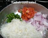 A picture of step 1 of Radish Curd salad.