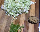 A picture of step 1 of Cabbage Chana Dal Vada.