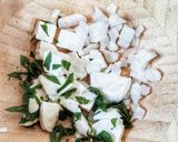 A picture of step 4 of Greek Zucchini Fritters "Kolokythokeftedes" 🇬🇷 💛❤️💛❤️💛❤️💛❤️💛.