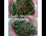 Foto langkah ke 2 dari resep Rujak kangkung bumbu pedeeeess sambal terasi.