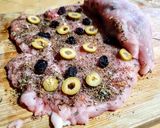 Foto del paso 1 de la receta: ROLLO De Arándanos🍒y Aceitunas con🦃Pavo...!