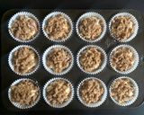 A picture of step 5 of Rhubarb Crumble Cupcakes.