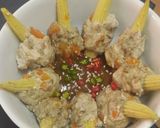 รูปขั้นตอนการทำที่ 3 ของ อกไก่บดพันข้าวโพดอ่อนนึ่ง