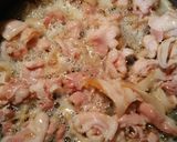A picture of step 1 of Bacon with Cauliflower.