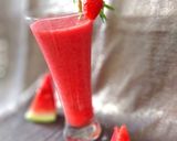 عکس مرحله 2 از دستور 🌸اسموتی هندوانه با توت فرنگی🌸
