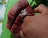 Foto del paso 4 de la receta: Brochetas de pierna de ternera con piña