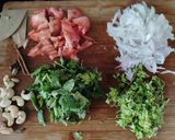 A picture of step 2 of Mushroom potato biryani.