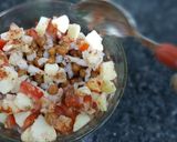 A picture of step 3 of Chana chat masala.