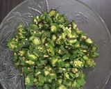 A picture of step 3 of Masaledar bhindi.
