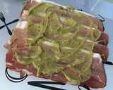 Une image de l'étape 5 de Asperges blanches au jambon cru, guacamole et crème de balsamique.