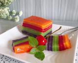Foto langkah ke 5 dari resep Lapis Pelangi Simple.