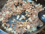 Persian beef and lentils topped with feta