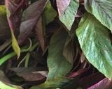 A picture of step 1 of Sindhi Style: 'Lal Math' or 'Lal Saag Dal'.