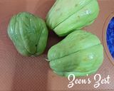 A picture of step 2 of Chayote or Chow Chow Fry.