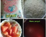 A picture of step 5 of Papaya smoothie 😊😊😊.