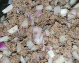 A picture of step 3 of Beef Qeema Samosa.