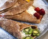 Foto del paso 5 de la receta Panqueques de plátano saludables sin huevos y sin leche