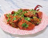 A picture of step 5 of Singapore chilli crab.