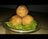 A picture of step 9 of Yam balls.
