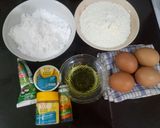 Foto langkah ke 1 dari resep Bolu pandan keju kukus.