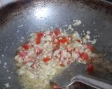 A picture of step 2 of Mushroom Matar malai sabji.