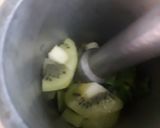 A picture of step 3 of Kiwi mocktail.