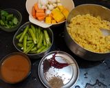 A picture of step 1 of Sambar dal.