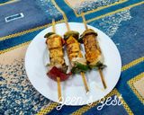 A picture of step 5 of Paneer Sashlik.