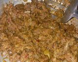 A picture of step 3 of Boti paratha roll.