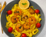 Une image de l'étape 3 de Tagliatelles au curcuma ~ Crevettes 💛.