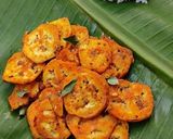 A picture of step 8 of Aratikaya Vepudu/Raw Banana Fry.