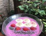 Foto langkah ke 5 dari resep Smothies bowl buah naga, guava, strawberry.