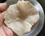 A picture of step 3 of Kuttu Ata ki Aloo Kachori.