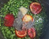 A picture of step 3 of Proso millet with spinach green peas Dalia.