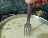 A picture of step 3 of Rava dhokla sushi with cheesy carrot julienned.