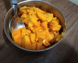 A picture of step 3 of Kesar Mango custard.