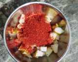 A picture of step 2 of Nashpati pickle.