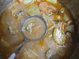 Fideos a la cazuela con pescado y marisco
