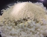 A picture of step 2 of Poha rawa barfiRecipe # leftovers.