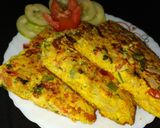 A picture of step 4 of Oats egg omelette.