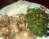 A picture of step 3 of Pan fry pork.