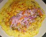 A picture of step 4 of Lachha Paratha Egg Roll.