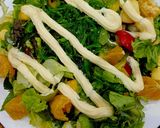 Hình bước làm 2 của món Salad rau quả và rong biển