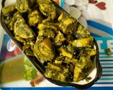 A picture of step 2 of Patra(alu vadi)Gujarati patra.