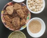A picture of step 1 of Jaggery chikki.