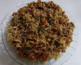 A picture of step 6 of Chinese fried rice.