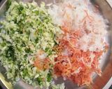 A picture of step 2 of Mixed veg Thepla with homemade butter.