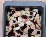 A picture of step 6 of Keep-warm apple + blackberry crumble w/ hazelnut top.
