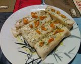 Foto del paso 3 de la receta: Lomos de merluza al ajillo con guarnición de cous-cous con verduras