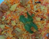 तीन रंगा सोयाबीन पुलाव (Teen ranga soyabean pulav recipe in Hindi) रेसिपी चरण 5 फोटो